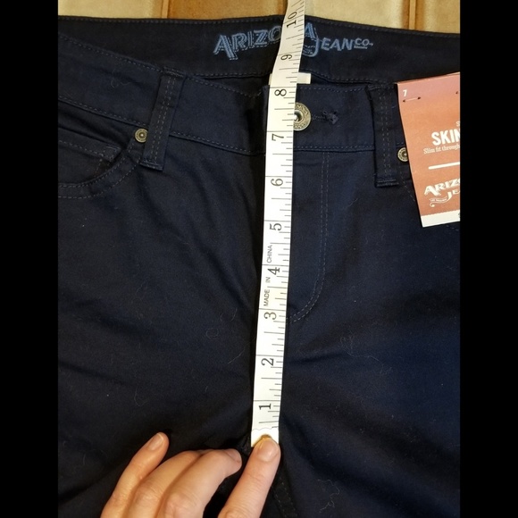 NWT Arizona Jean Co. Navy Skinny Jeans - Picture 7 of 9